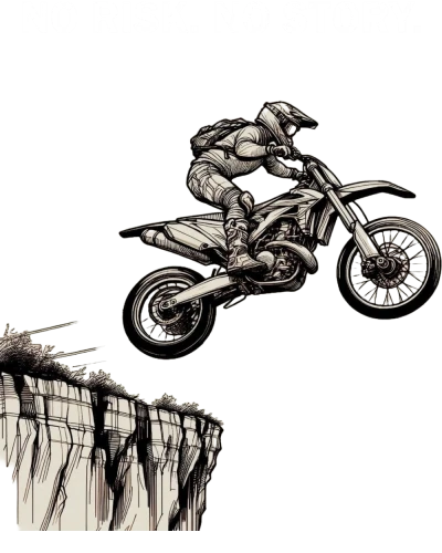 No Risk No Story Motorcycling Biker