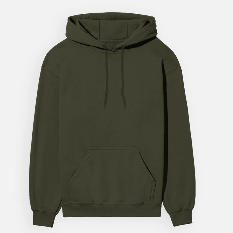 Olive Green Plain Hoodie - Unisex