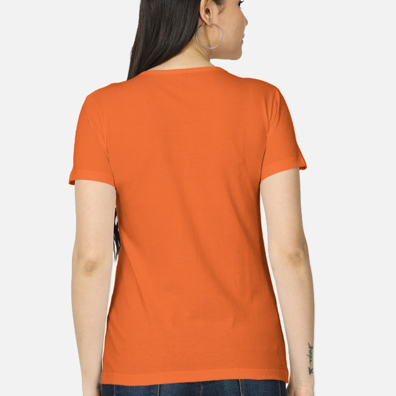 Orange Women Round Neck T-shirt product image
