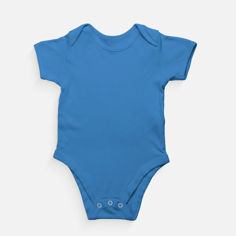 Orchid Blue Plain Kids Rompers