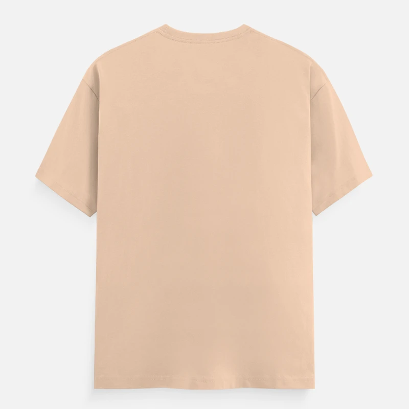 Peach Unisex Plain Cotton Round Neck T-shirt product image