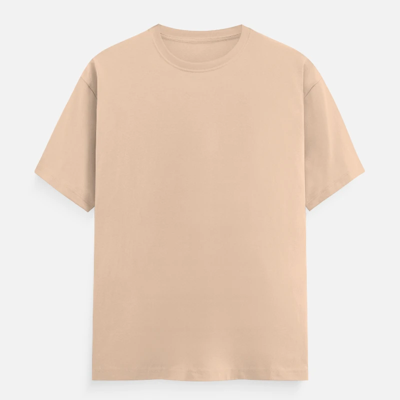 Peach Plain Round Neck T-shirt - Unisex Regular Fit