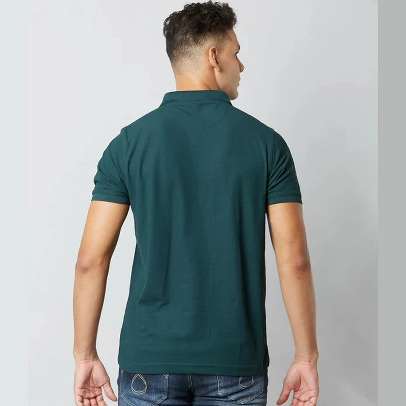 Pine Green Plain Mars Dry Fit Collar Polo T-shirt product image