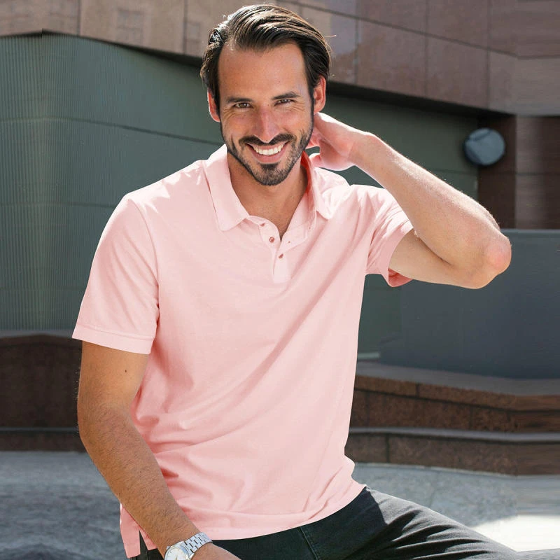 Pink Plain Collar Polo T-shirt - 100% Cotton Unisex - 230 GSM product image