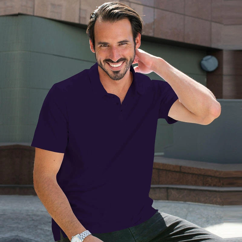 Purple Plain Collar Polo T-shirt - 100% Cotton Unisex - 230 GSM product image