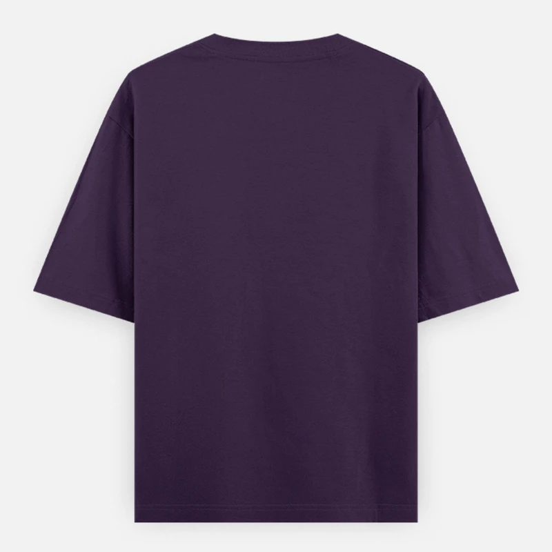 Purple Plain Oversized Round Neck T-Shirt product image