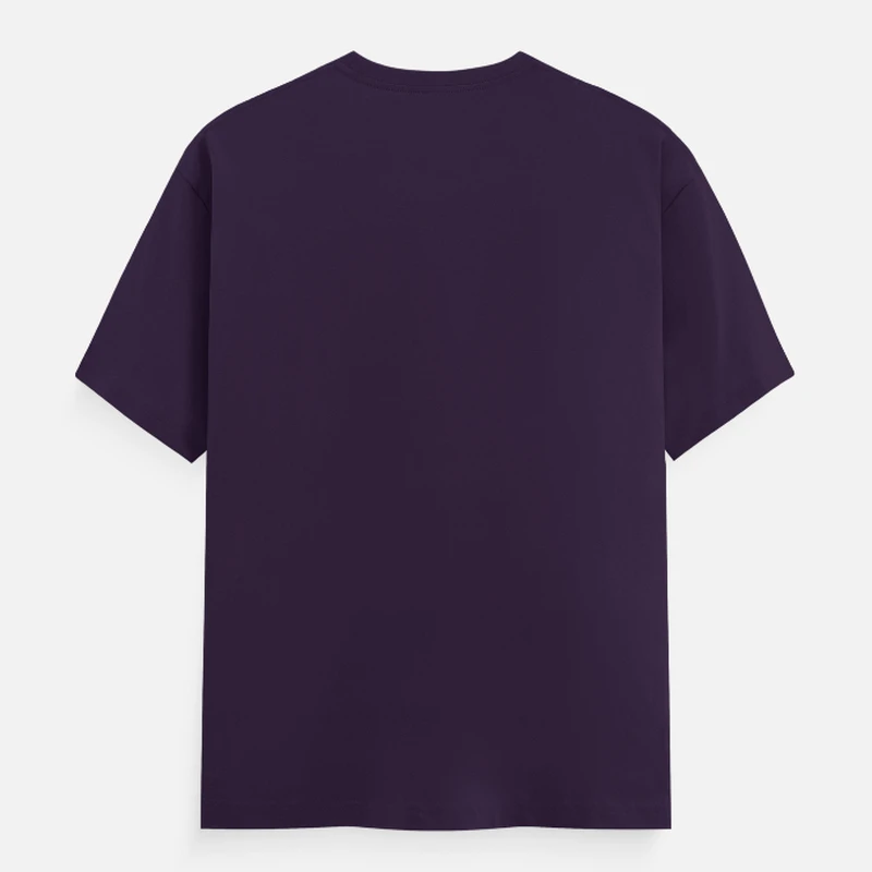 Purple Unisex Plain Cotton Round Neck T-shirt product image