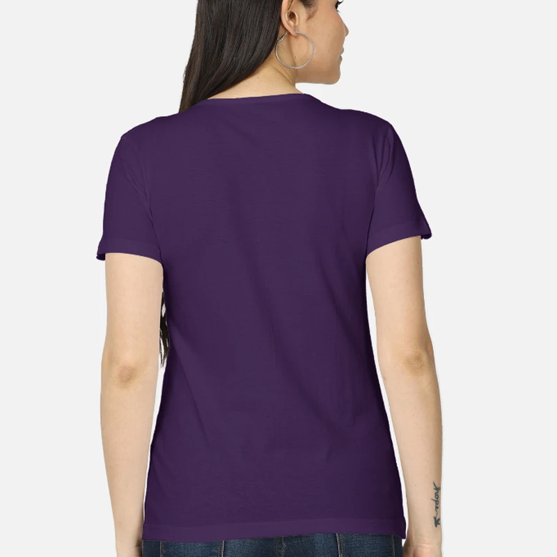 Purple Women Round Neck T-shirt product image