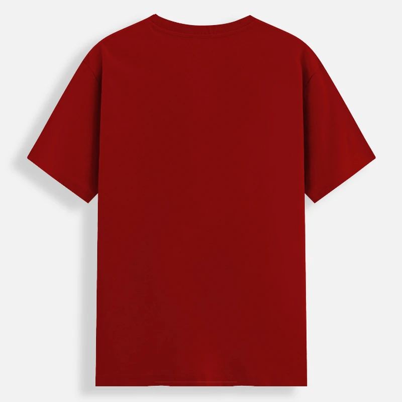Red Cotton Stretch Round Neck T-shirt product image