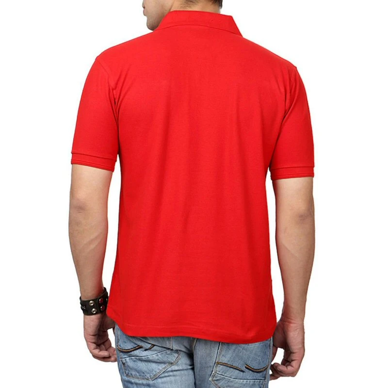 Red Plain Collar Polo T-shirt - 100% Cotton Unisex - 200 GSM product image