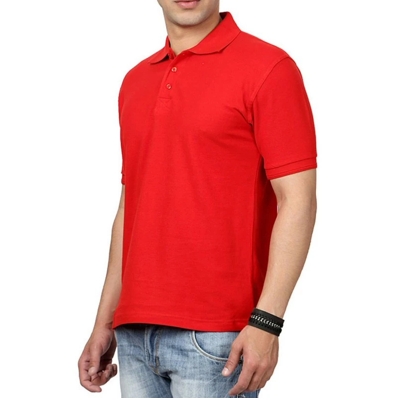 Red Plain Collar Polo T-shirt - 100% Cotton Unisex - 280 GSM product image