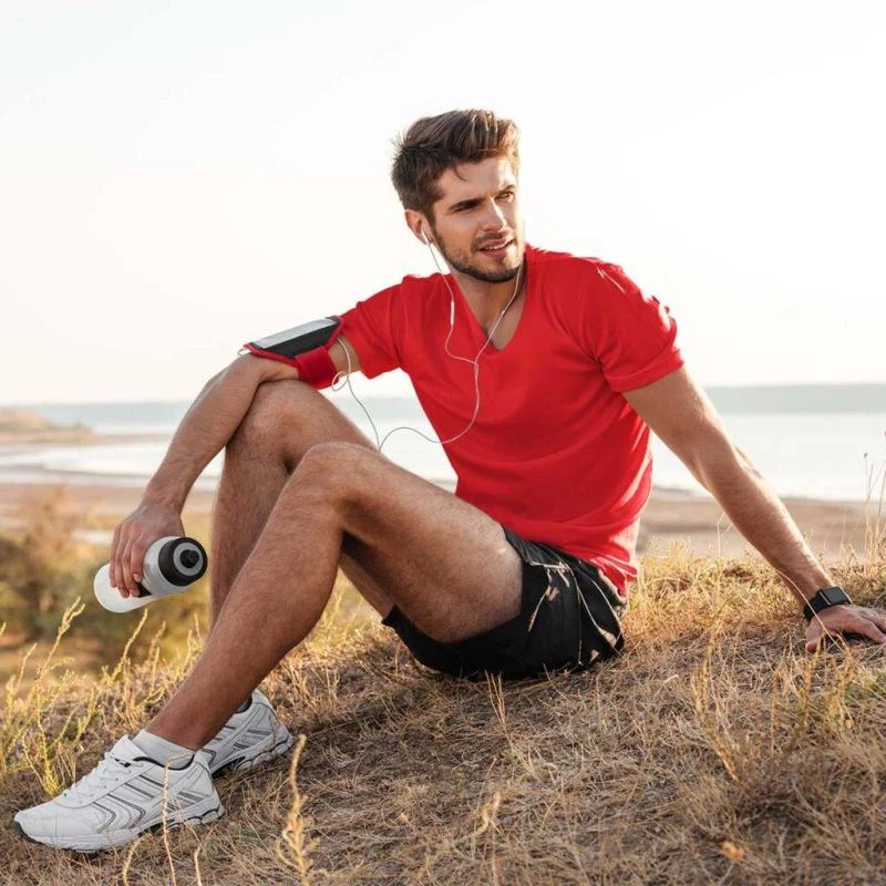 Red Plain Sports Dry Fit Round Neck T-shirt - Unisex product image