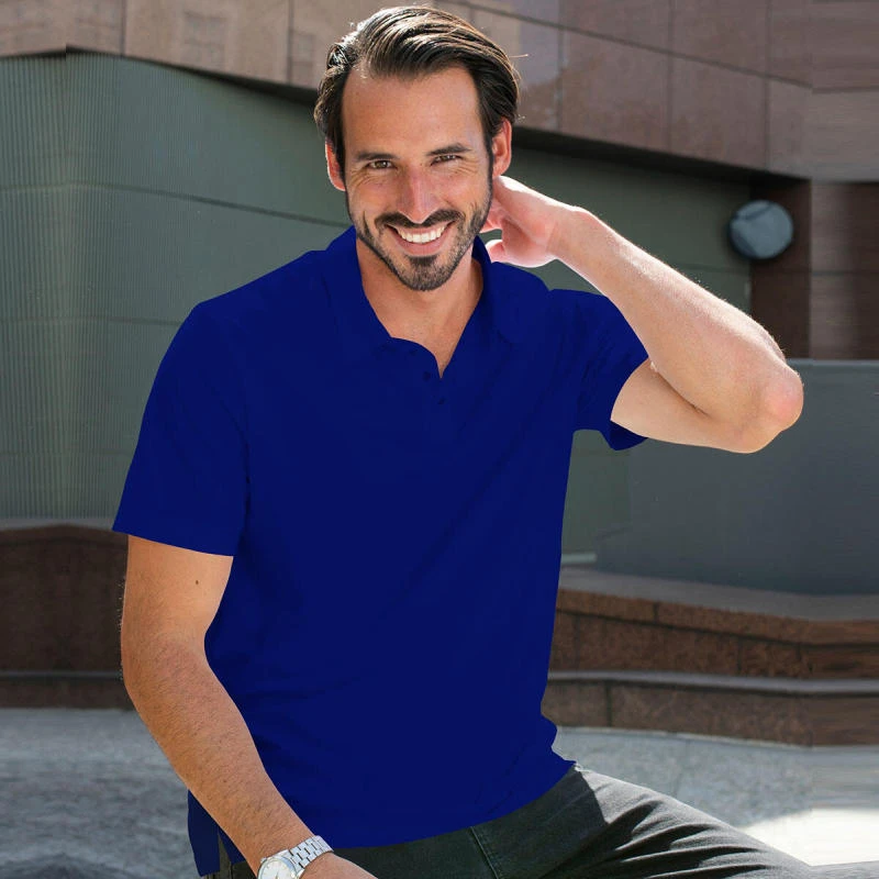 Royal Blue Plain Collar Polo T-shirt - 100% Cotton Unisex - 230 GSM product image