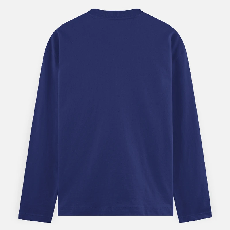 Royal Blue Plain Full Sleeve Round Neck T-shirt product image