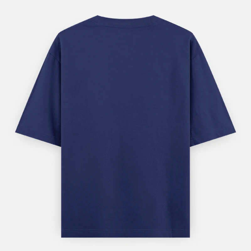 Royal Blue Plain Oversized Round Neck T-Shirt product image