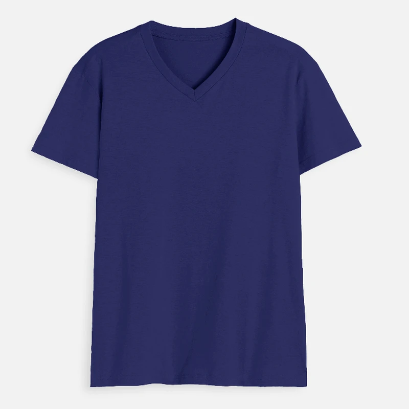 Royal Blue Plain V Neck T-shirt