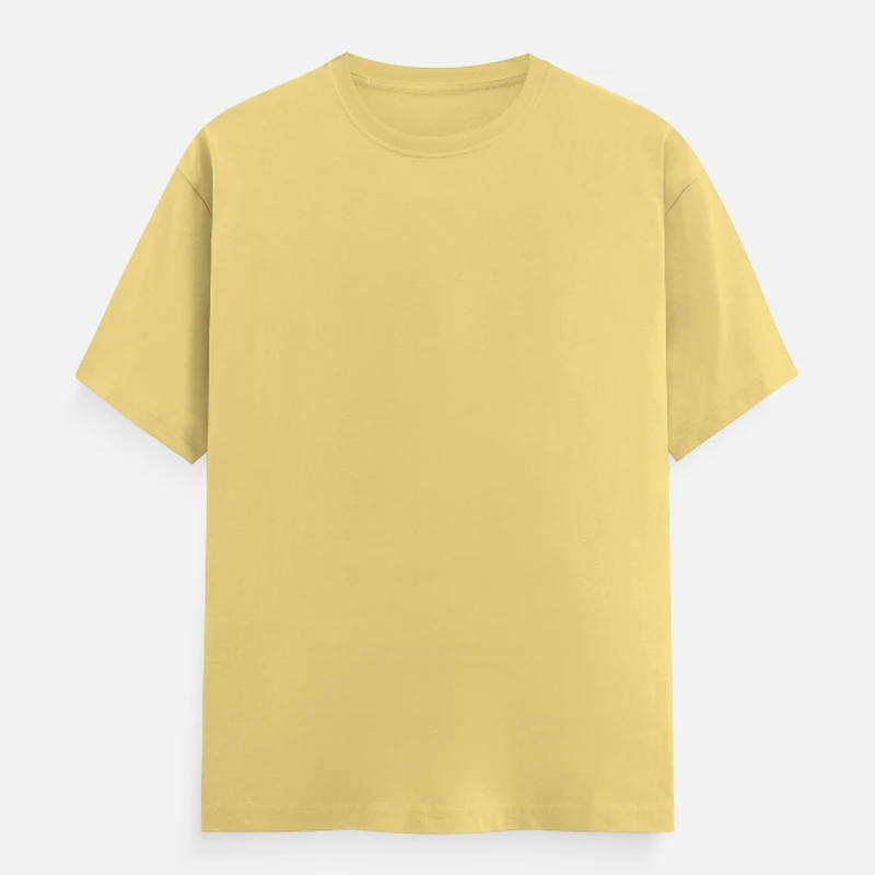 Yellow Plain Round Neck T-shirt - Unisex Regular Fit