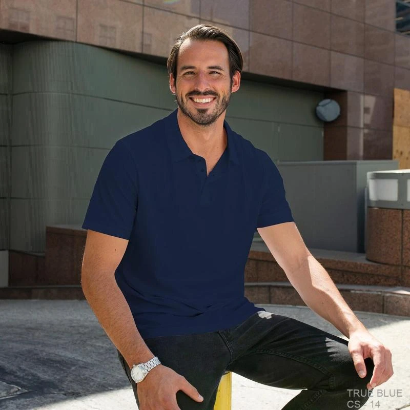 True Blue Plain Collar Polo T-shirt - 100% Cotton Unisex - 230 GSM