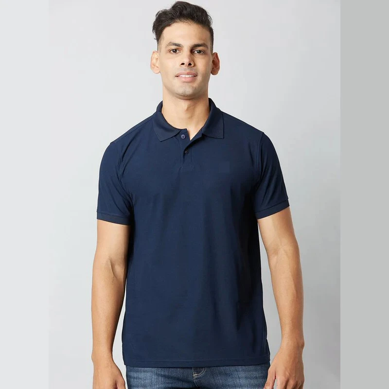 True Navy Plain Mars Dry Fit Collar Polo T-shirt