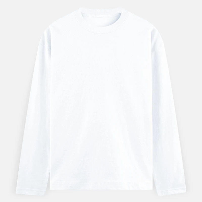 White Plain Full Sleeve Round Neck T-shirt