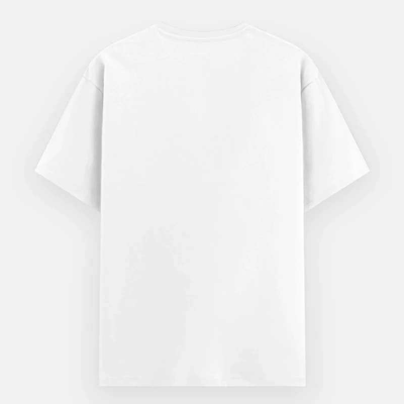 White Plain Poly Cotton Round Neck T-shirt product image