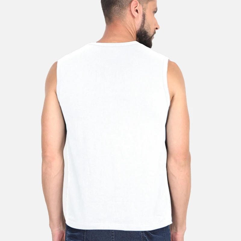 White Plain Sleeveless T-shirt product image
