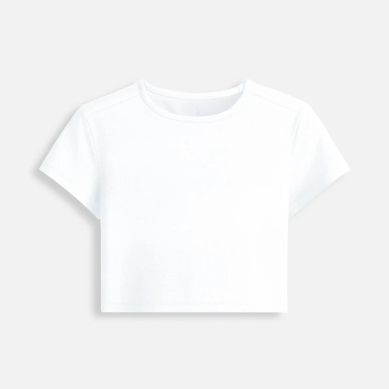 White Plain Women Baby Tee