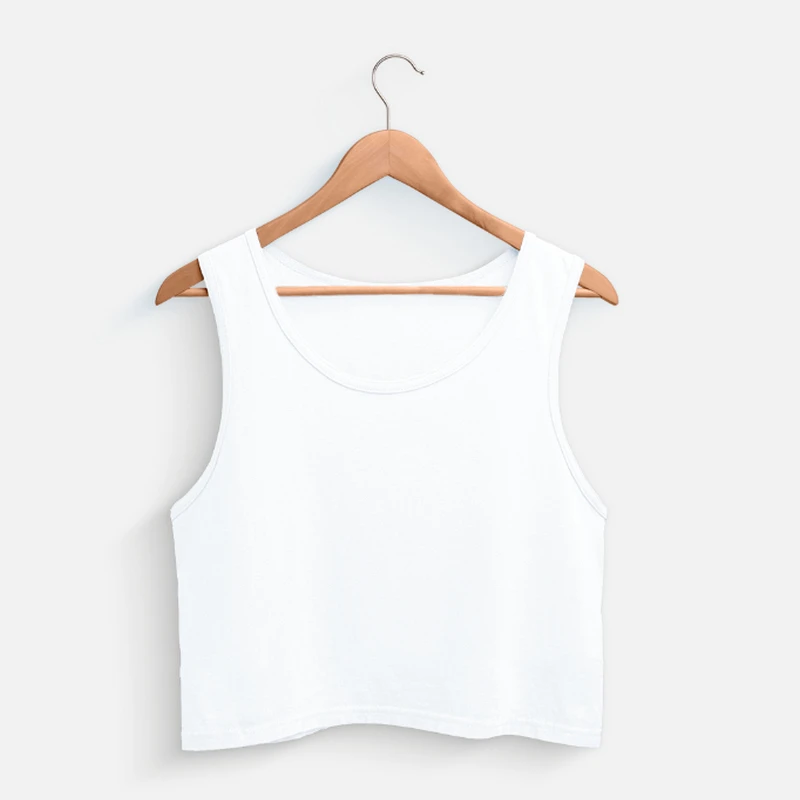 White Plain Women Crop Tank