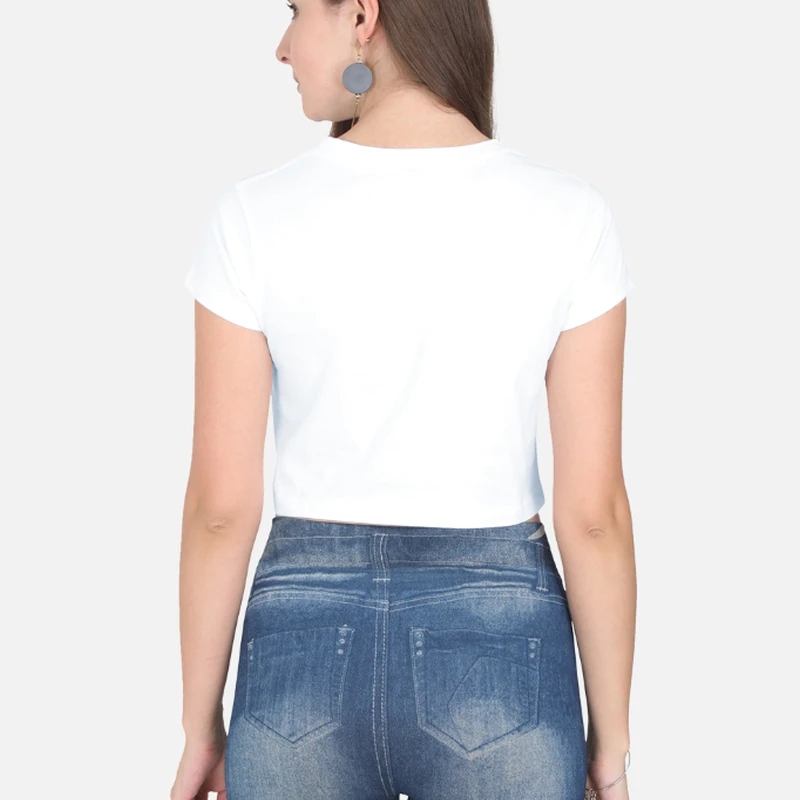 White Plain Women Crop Top product image