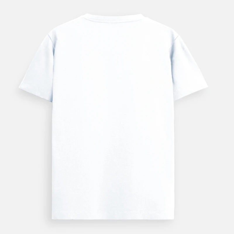 White Supima Cotton Plain Round Neck T-shirt product image