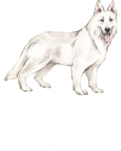 White Swiss Shepherd Dog Printed