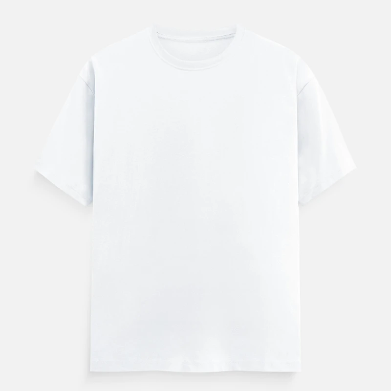 White Plain Round Neck T-shirt - Unisex Regular Fit