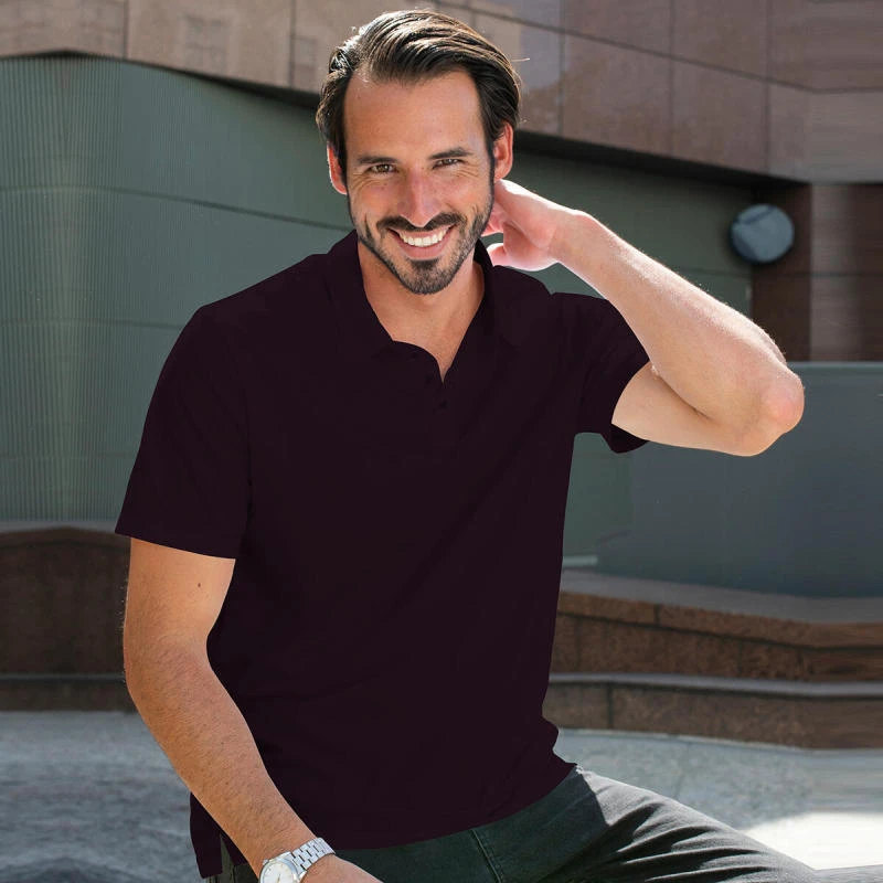Wine  Plain Collar Polo T-shirt - 100% Cotton Unisex - 230 GSM product image